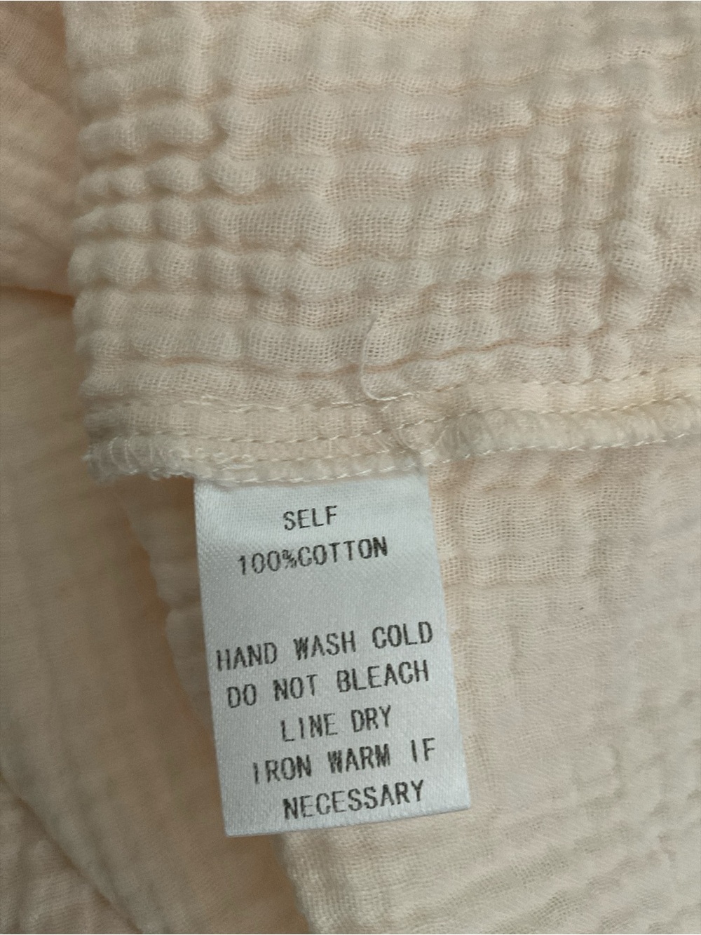 Lyn Burchess 100% Cotton Gauze Off Shoulder Peasant Blouse Cream L A14 - Picture 5 of 5